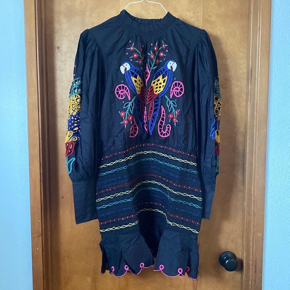 NWT Farm Rio beaded mini dress